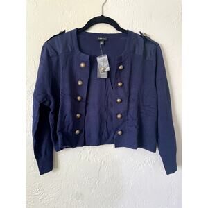 NWT Torrid Knit Cropped Military Shrug Cardigan Sweater SZ0 Corporate Goth Work